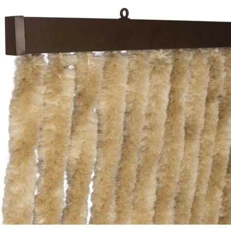 Rideau chenille beige uni WERKA PRO 90 x 220 cm