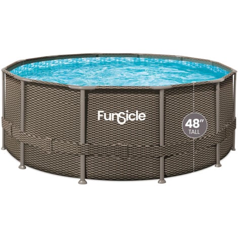 Piscine tubulaire ronde Funsicle marron Ø3,66m x h1,22m Marron Marron