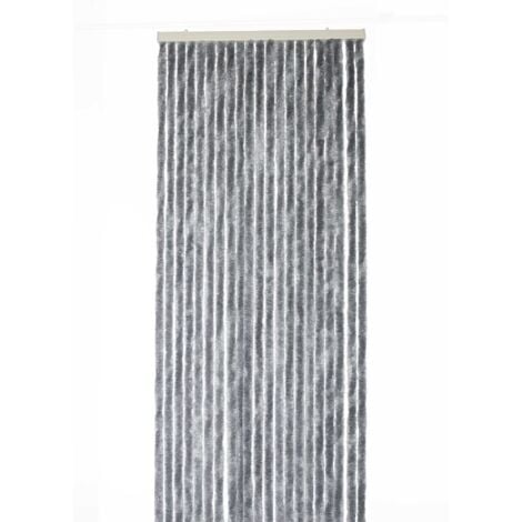 Rideau chenille gris foncé uni WERKA PRO 90 x 220 cm