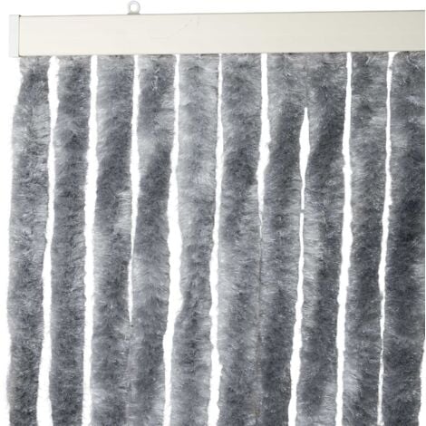 Rideau chenille gris foncé uni WERKA PRO 90 x 220 cm