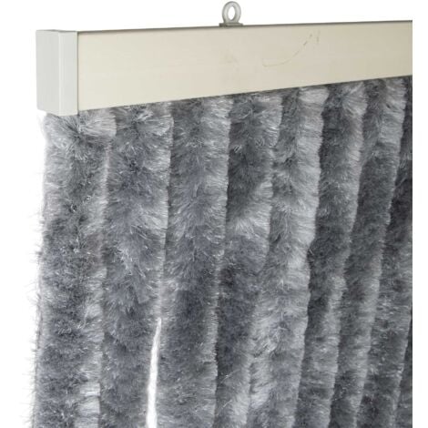 Rideau chenille gris foncé uni WERKA PRO 90 x 220 cm