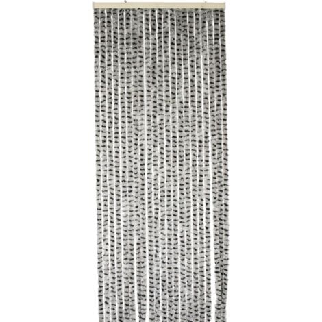 Rideau chenille gris clair et anthracite WERKA PRO 120 x 220 cm