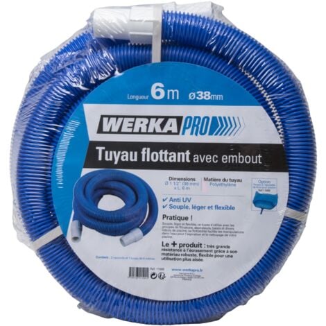 Tuyau flottant Ø38mm WERKA PRO avec embout 6 mètres