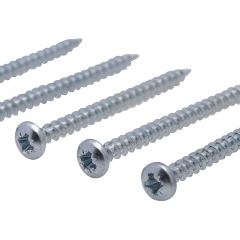 Vis agglo tête ronde PZ zinguée cruciforme Viswood 5x40 mm (lot de 7 vis)