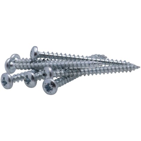Vis agglo tête ronde PZ zinguée cruciforme Viswood 5x40 mm (lot de 7 vis)
