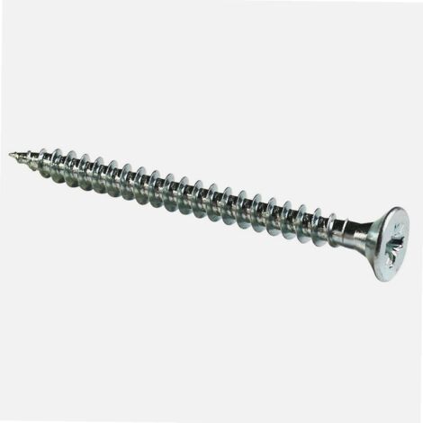 Vis à bois tête fraisée PZ zinguée 4x25 mm – Filetage total pour fixation optimale – Lot de 100 vis en acier poli – Vissal