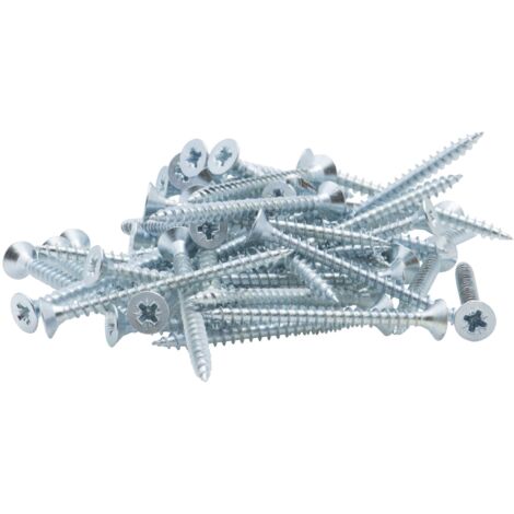 Vis à bois tête fraisée PZ zinguée Viswood filet total 5x50 mm (x100 vis)