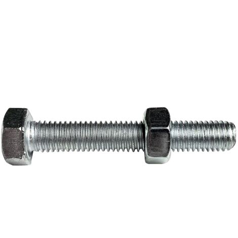 Boulon tête hexagonale Viswood finition zinguée Ø8 x 50 mm (lot de 5)