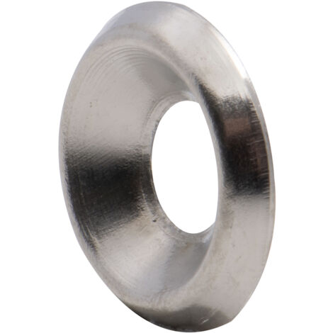 Rondelle cuvette nickelée Viswood 4,5x13mm ép:2,3mm (lot de 15 rondelles)