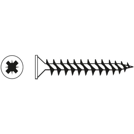 Vis à bois tête fraisée PZ zinguée Viswood filet total 6x70 mm (x8 vis)