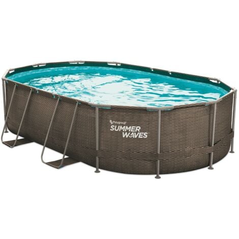 Piscine tubulaire aspect tressé 4,88x3,05x1,07m SUMMER WAVES