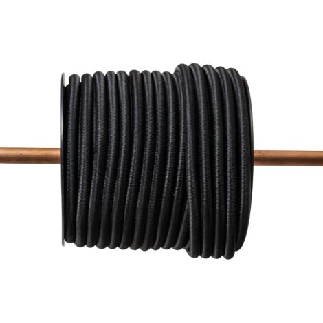 Cordon élastique Noir WERKA PRO - 10 Mètres, 3 Mm - Polyester Et Caoutchouc Naturel, Parfait Pour Couture, Bricolage Et Jardinage