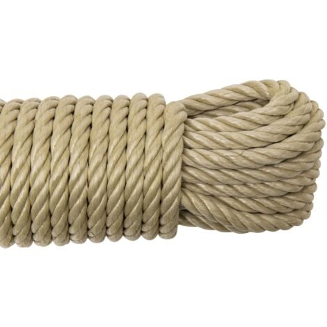 Corde beige 25m WERKA PRO Ø 14 mm (résistance ± 2300 kg)
