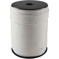 Corderies Tournonaises – Tresse en polypropylène blanc 5mm x 100m – Résistance à la rupture 280 kg – Traitement anti-UV pour durabilité accrue
