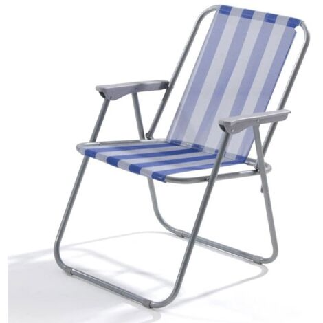 Sedia pieghevole lanzarote da mare 52x44x75 bianco blu - biacchi ettore
