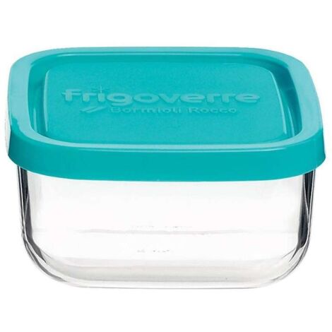 Contenitore in vetro quadro Bormioli frigoverre in vetro e plastica per alimenti 10x10 cm (1/3)