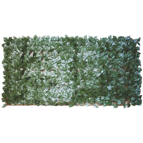 SIEPE ARTIFICIALE IN FOGLIA DI LAURO FRANGIVISTA 1,5X3 M VERDE