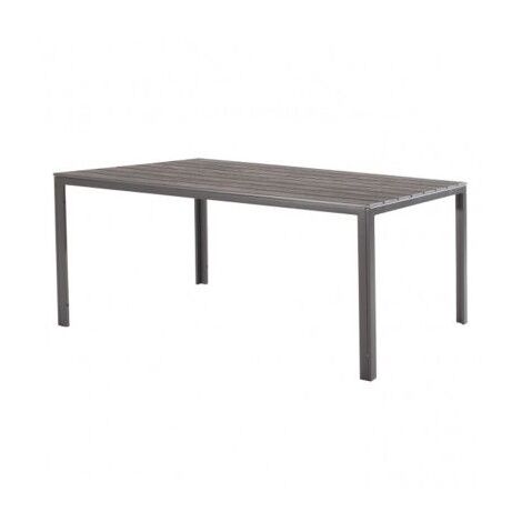TAVOLO DA GIARDINO ESTERNO RETTANGOLARE GRIGIO TENERIFE 156X78X74 CM