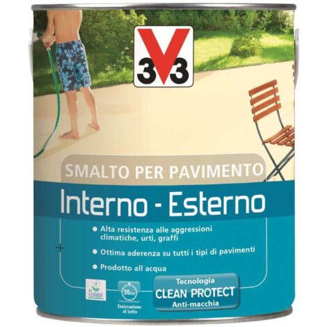 V33 Smalto Pavimenti Grigio Chiaro 500 ml - Vernice Satinata Resistente
