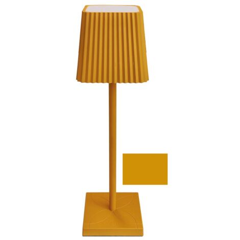 LAMPADA DA TAVOLO A LED SENAPE SENZA FILO DIMMER LUCE CALDA TOUCH RICARICA USB (1/2)