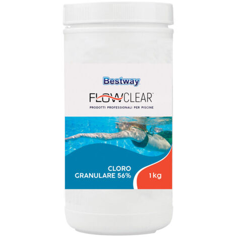 Bestway 59004 Cloro Granulare A Lento Scioglimento Confezione da 1 Kg