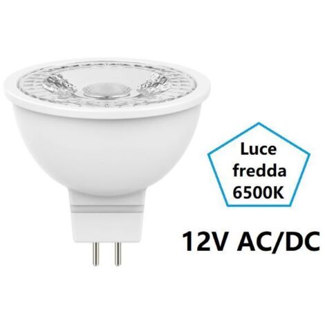 5BLISTER LAMPADA SPOT LED MR16 GU5.3   - 6.5w - 6500°K fredda - 560 lm - 50x45h