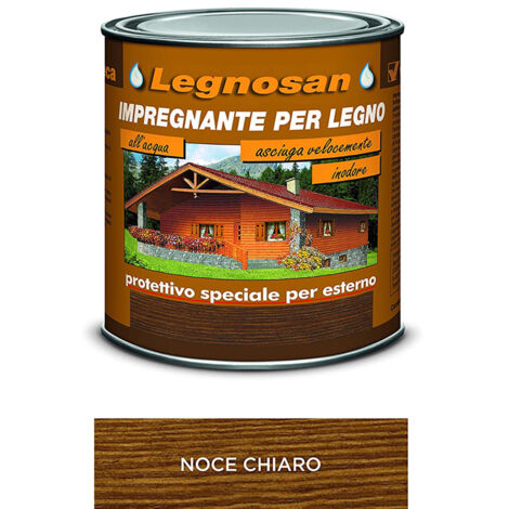 Impregnante all'Acqua per Legno Esterno Legnosan 750 ml VELECA - Noce Chiaro (1/3)