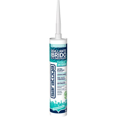 SILICONE IBRIDO TRASPARENTE PER INTERNI ALTE PRESTAZIONE SARATOGA