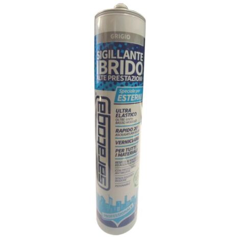 Saratoga Sigillante Ibrido Alte Prestazioni 280ml Grigio per Esterno