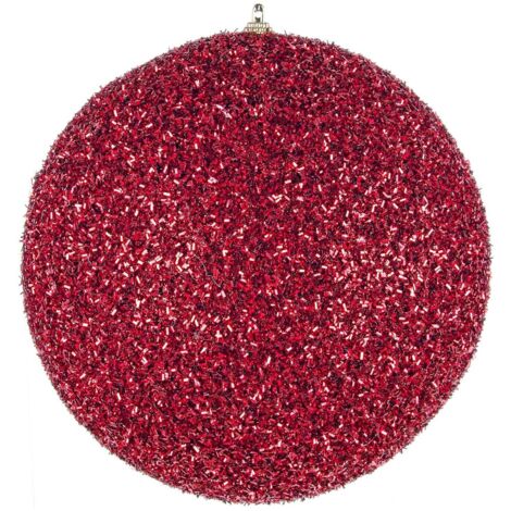 Palline per albero di natale colore rosso per decorazioni natalizie -1 sfera da 20 cm