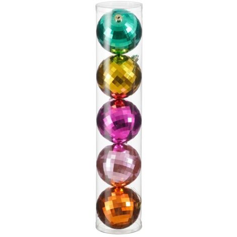 Palline Di Natale Soffiate A Mano 6,7 Cm – Set Da 8 In Arancione Opaco Con Corona Dorata, Artigianali Di Lauscha, Decorazione Natalizia - 2