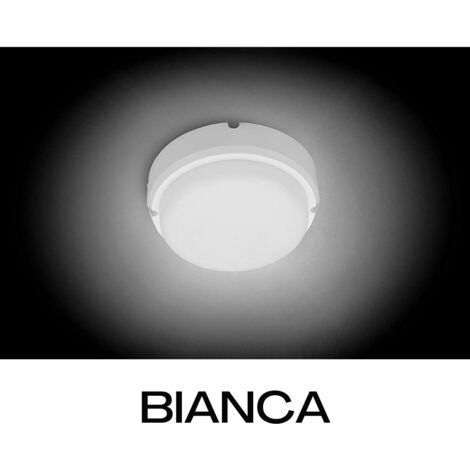 PLAFONIERA TONDA IP65 DA ESTERNO 20W 4000K 1500 LM IN PVC BIANCA VIVIDA (1/3)