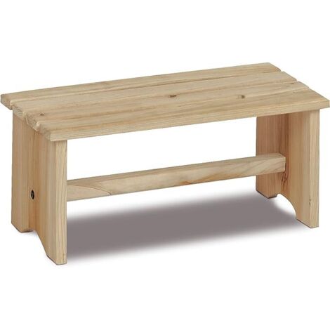 King Home POGGIAPIEDI in legno di abete naturale 35x16x16h cm