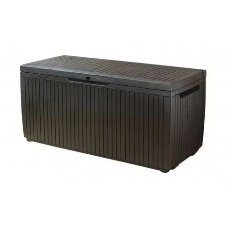 BAULE DA GIARDINO SPRINGWOOD IN RESINA EFFETTO LEGNO MARRONE 123X53.5X57 CM (1/10)