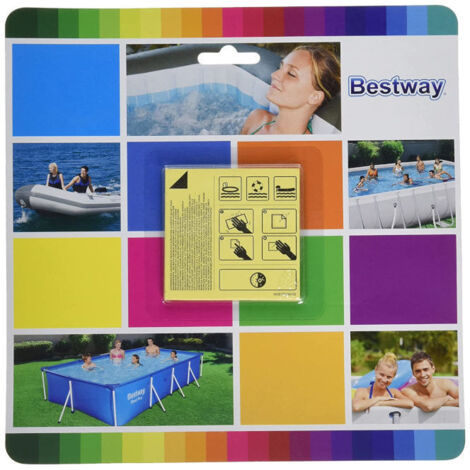 KIT RIPARA PISCINA RIPARAZIONE 10 TOPPE AUTOADESIVE SOTT'ACQUA BESTWAY 00769