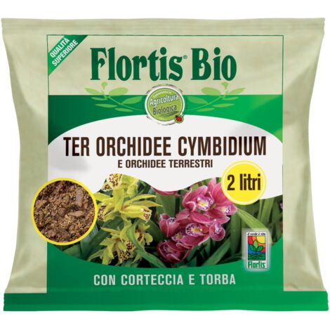 FLORTIS TERRICCIO ORCHIDEE/CYMBIDIUM 2LT CURA PIANTE INTERNO ESTERNO GIARDINAGGIO