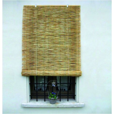 Tapparella in arelle bamboo con carrucola 150x300 cm legata in nylon ombreggiante oscurante