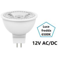 5BLISTER LAMPADA SPOT LED MR16 GU5.3 - 6.5w - 6500°K fredda - 560 lm - 50x45h