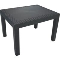TAVOLINO BASSO IN PLASTICA PLP ANTRACITE DA SALOTTINO O LETTINO 59X46X40 CM