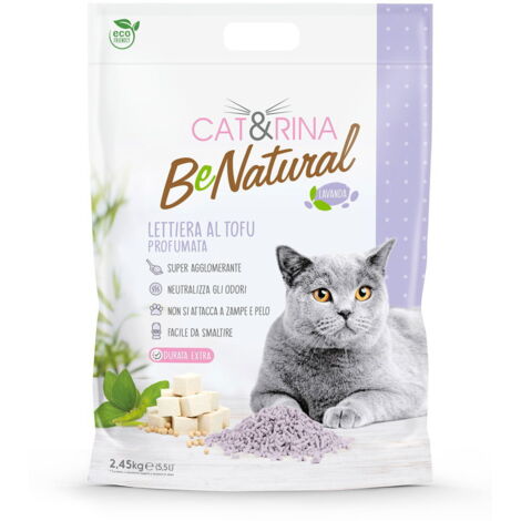 Cat&Rina Benatural Lettiera al Tofu profumata alla Lavanda da 5,5 litri Cat&Rina Benatural Lettiera al Tofu profumata alla Lavanda da 5,5 litri
