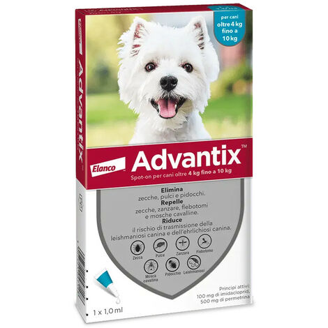 Advantix Spot-On per cani 4-10 Kg da 4 pipette