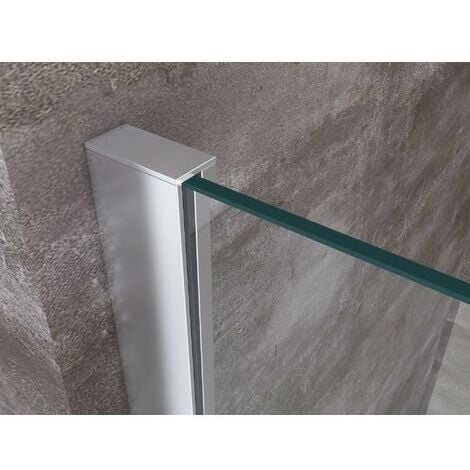 Parete doccia 8 MM Walk in Reversibile Altezza 200 CM 100 regolabile 98-100