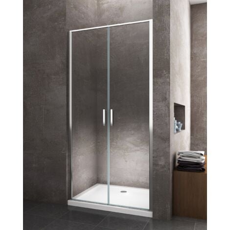 Porta doccia vetro 6 mm apertura battente saloon dentro e fuori Altezza 190 Regolabile 92-95