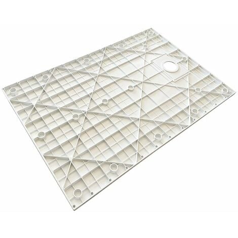 Piatto Doccia In SMC Vetroresina Effetto Pietra H 2,6 Cm Con Piletta Di Scarico Inclusa 70-140 Bianco