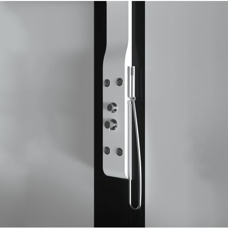 Pannello doccia idromassaggio in ABS verniciato a polvere finitura bianco opaco
