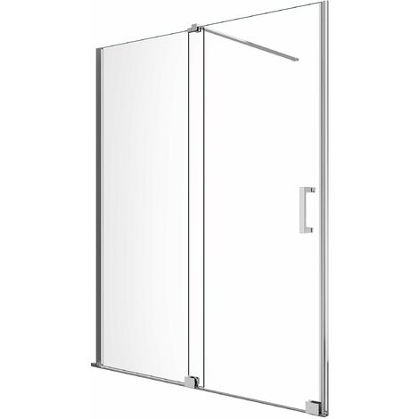 Porta Per Nicchia Tipo Walk In Scorrevole H 200 Telaio Cromato Reversibile Cm.160 Regolabile 156-160 cm