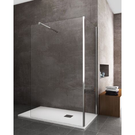 Parete Doccia Walk-in Angolare Doppio Vetro 8 mm Reversibile 78-80 x 98,5-100,5 H 200 cm