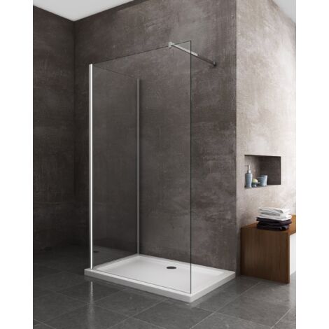 Parete Doccia Walk-in Angolare Doppio Vetro 8 mm Reversibile 78-80 x 98,5-100,5 H 200 cm