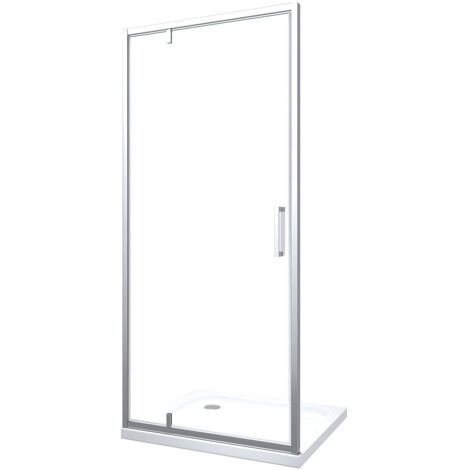 Porta Doccia Battente Roto-Traslante Con Perni Asimmetrici Telaio CROMO Reversibile Cm 66-69 H 200