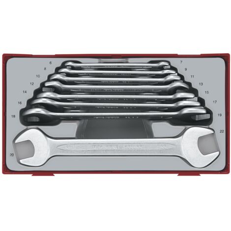 Jeu clés plates doubles TT1 tray 6-22mm 8 pièces Teng Tools TT6208 (1/2)